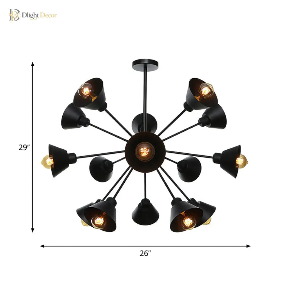 Embrace The Mid - Century Charm: The Industrial Sputnik Chandelier