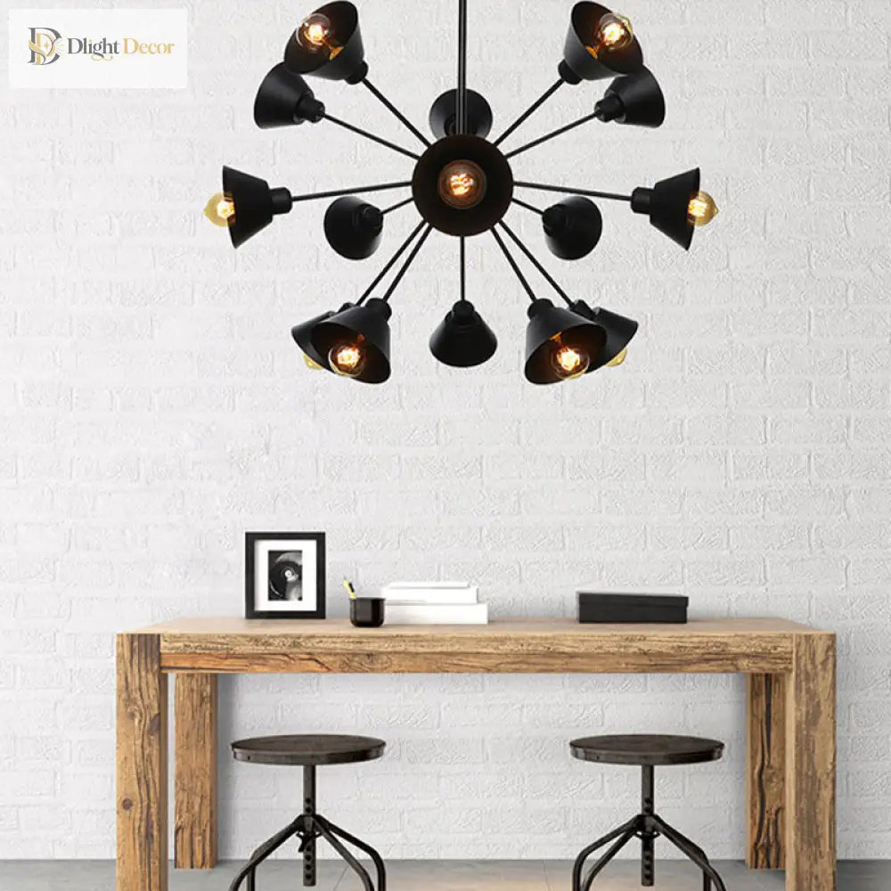 Embrace The Mid - Century Charm: The Industrial Sputnik Chandelier
