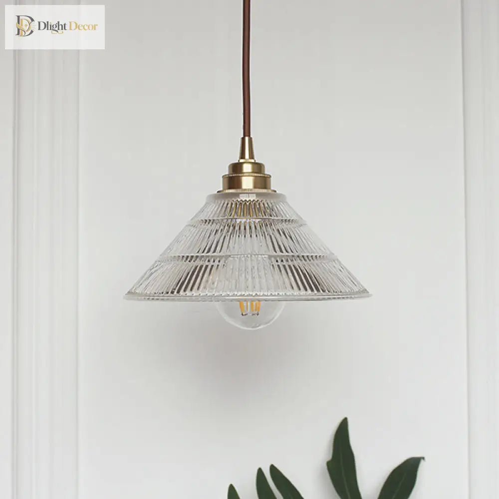 Embrace Minimalist Elegance: The Clear Ribbed Glass Pendant Light