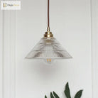 Embrace Minimalist Elegance: The Clear Ribbed Glass Pendant Light