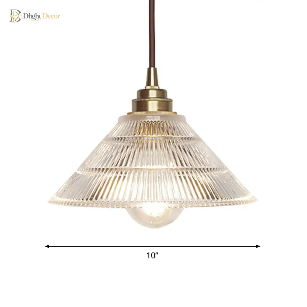 Embrace Minimalist Elegance: The Clear Ribbed Glass Pendant Light