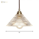 Embrace Minimalist Elegance: The Clear Ribbed Glass Pendant Light