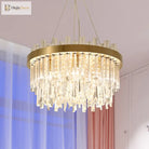 Embrace Modern Elegance With The Faceted Crystal Cylinder Chandelier