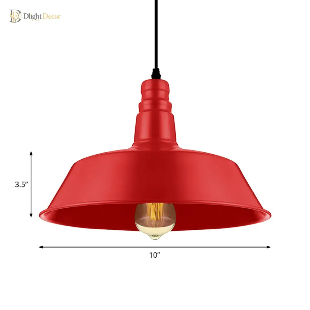 Embrace Industrial Charm And A Pop Of Color: The Red & Green Pendant Light Lighting