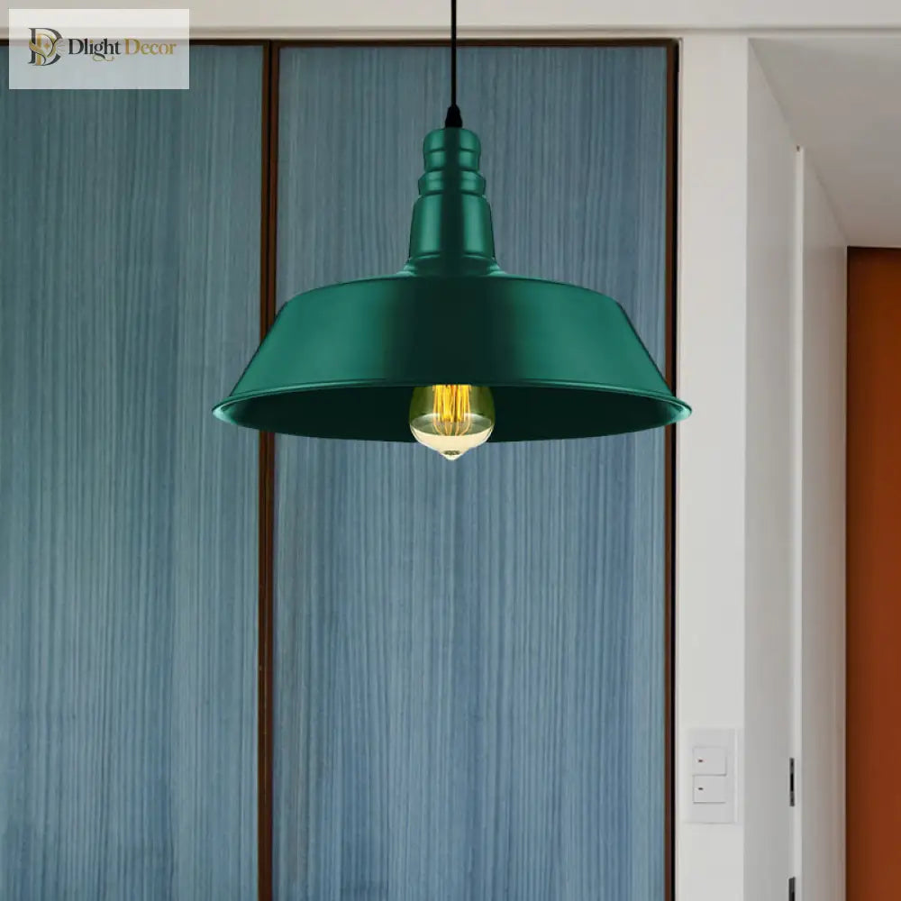 Embrace Industrial Charm And A Pop Of Color: The Red & Green Pendant Light Lighting