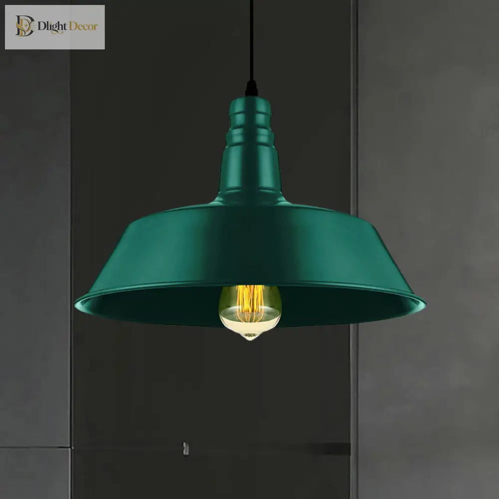 Embrace Industrial Charm And A Pop Of Color: The Red & Green Pendant Light Lighting