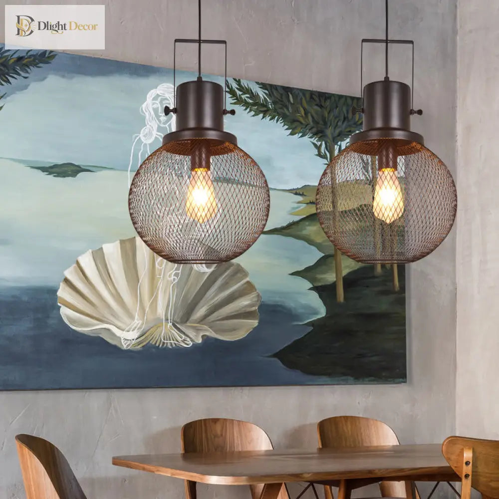 Embrace Industrial Charm: Black Antique Metal Pendant Lamp Lights
