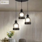 Embrace Industrial Charm And Ample Illumination: The Iron Bottle Frame Cluster Pendant Lighting