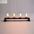 Embrace Industrial Charm And Ample Illumination: The 4 - Bulb Linear Pipe Wall Sconce Wall Light