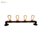 Embrace Industrial Charm And Ample Illumination: The 4 - Bulb Linear Pipe Wall Sconce Wall Light