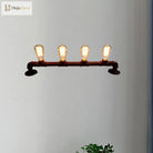 Embrace Industrial Charm And Ample Illumination: The 4 - Bulb Linear Pipe Wall Sconce Wall Light