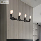 Embrace Industrial Charm And Ample Illumination: The 4 - Bulb Linear Pipe Wall Sconce Wall Light