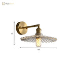 Emerson Classic Embrace: Brass Wall Sconce With Scalloped Glass Shade