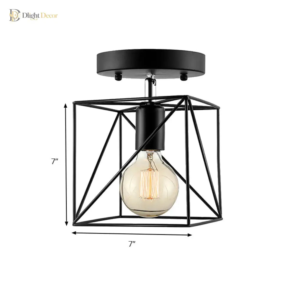 Emersyn Your Space With Exposed Beauty: The Wire Frame Semi - Flush Ceiling Light