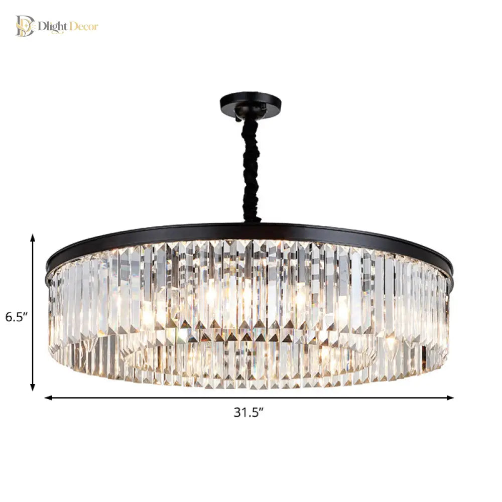 Emilia Modern Crystal Chandelier: Sparkling Elegance In Multiple Sizes (16’ 23.5’ 31.5’)
