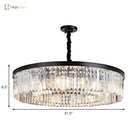 Emilia Modern Crystal Chandelier: Sparkling Elegance In Multiple Sizes (16’ 23.5’ 31.5’)