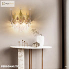 Emilia - Nordic Wall Lamp Bedroom Bedside Lamp Aisle Crystal Background Creative Modern Minimalist