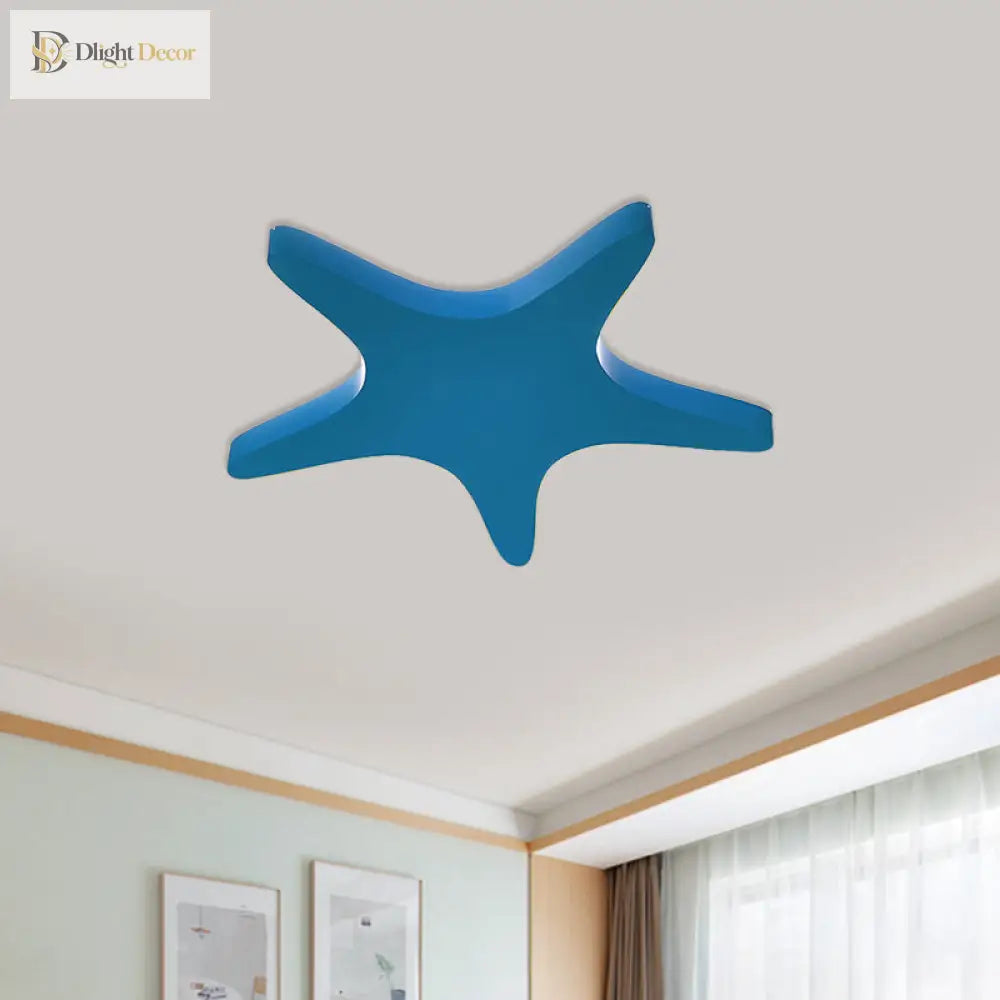 Emily Yellow/Orange/Blue Led Cartoon Star Ceiling Light For Kids Room