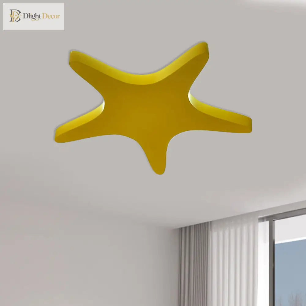 Emily Yellow/Orange/Blue Led Cartoon Star Ceiling Light For Kids Room