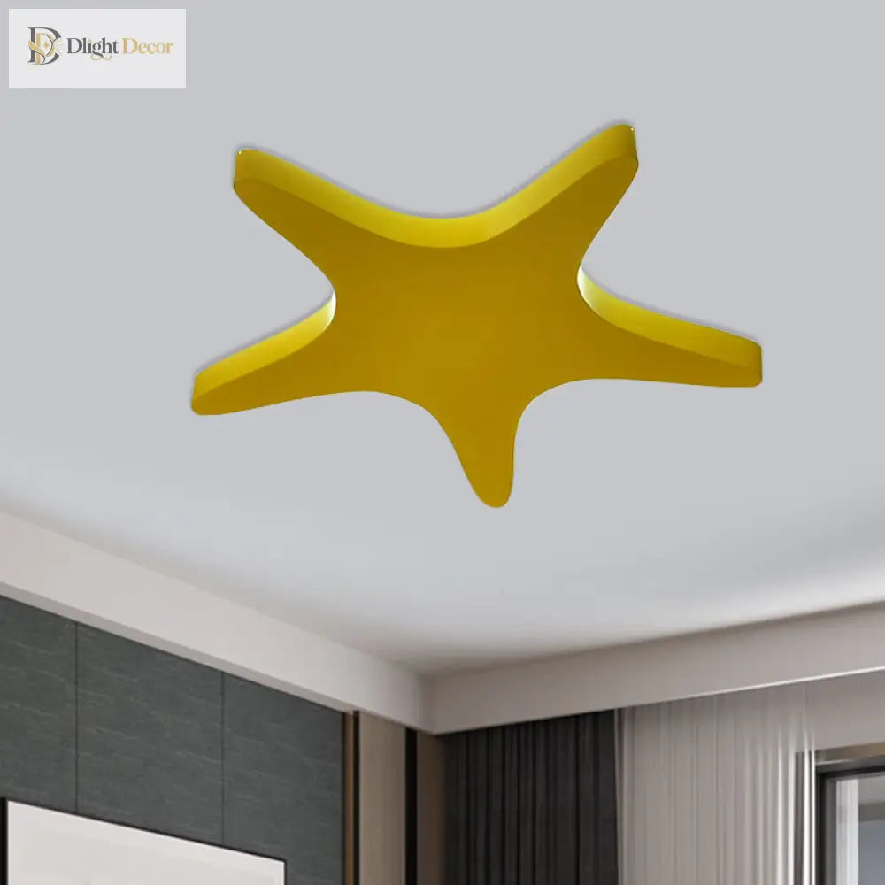 Emily Yellow/Orange/Blue Led Cartoon Star Ceiling Light For Kids Room