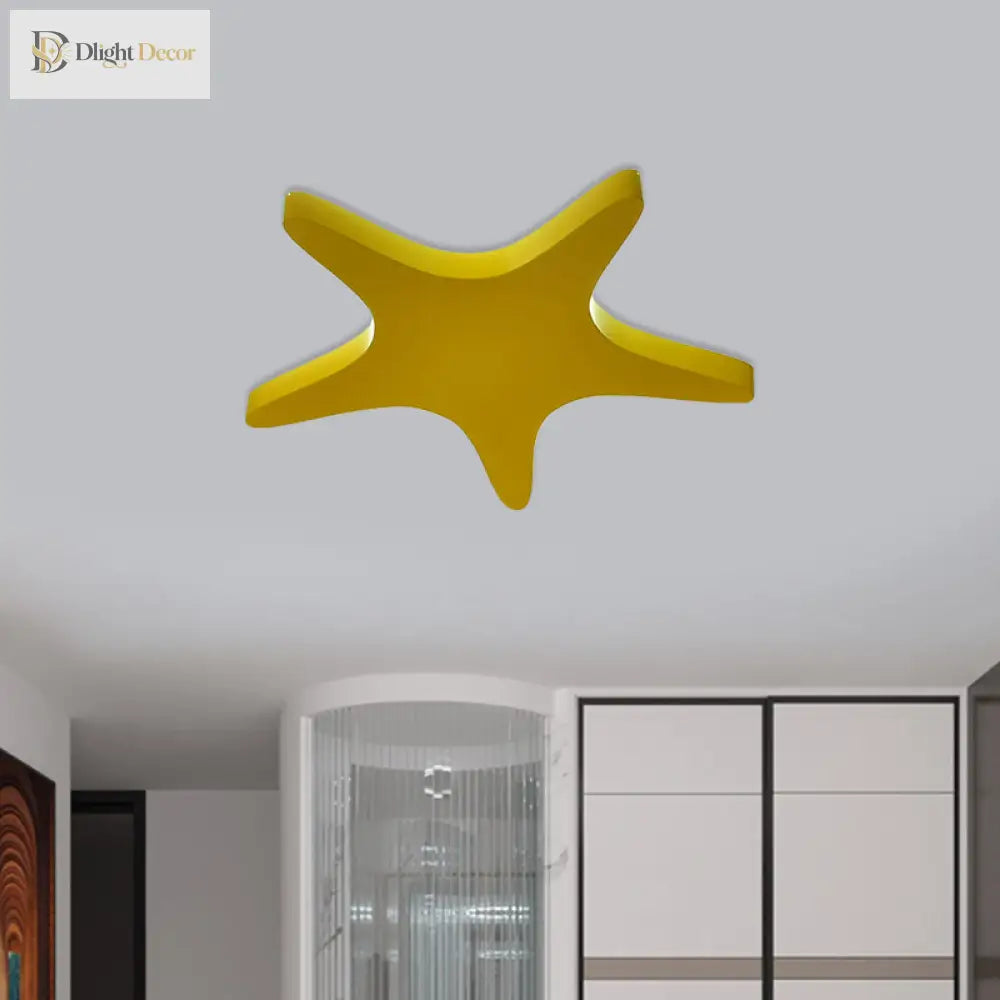 Emily Yellow/Orange/Blue Led Cartoon Star Ceiling Light For Kids Room
