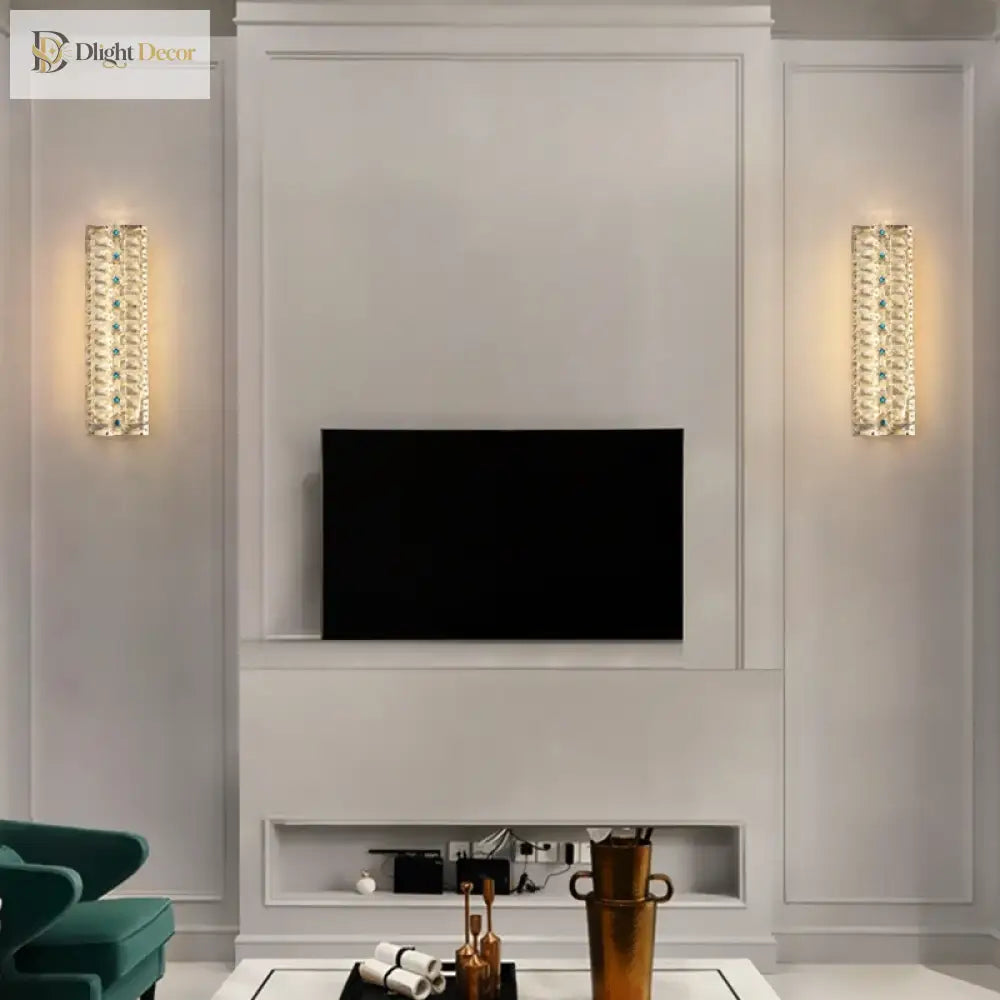 Emma’s - Crystal Wall Lamp Light Luxury Strip Decoration Tv Drama Background Living Room Bedroom