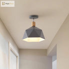 Emma’s Modern Adjustable Macaron Hexagon Ceiling Light - Elevate Your Space With Gray White And