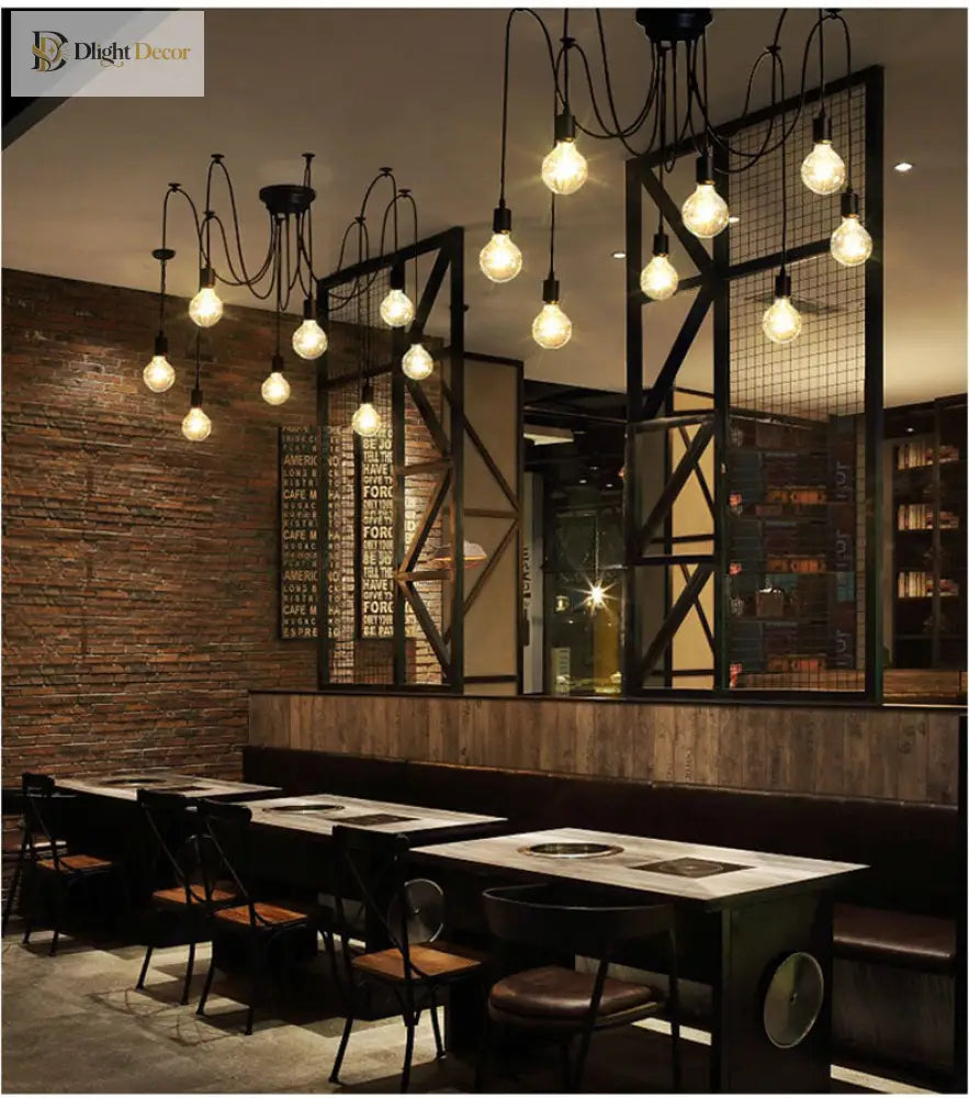 Emma’s Led Spider Chandelier - Diy Art Ceiling Lamp With Adjustable Wires Ceiling Light