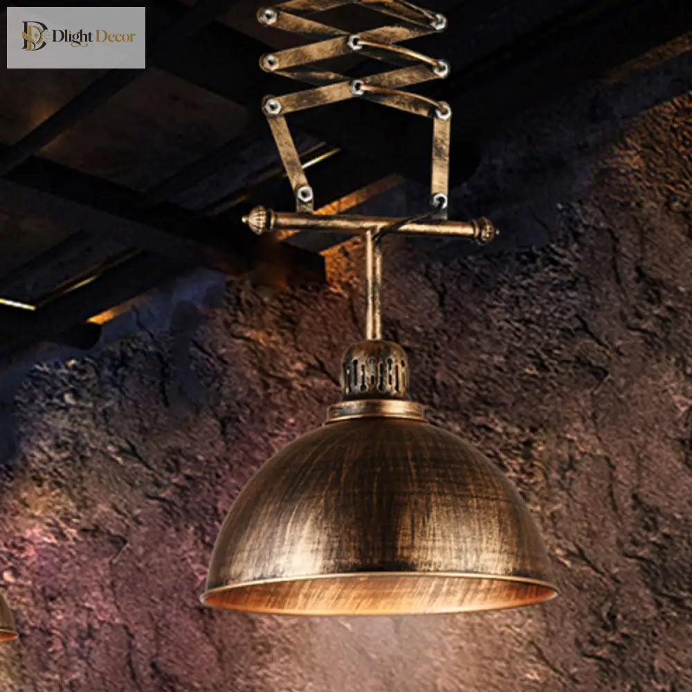 Enhance Your Clothing Store With Industrial Charm: The Bronze Bowl Drop Lamp Extendable Arm