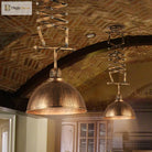 Enhance Your Clothing Store With Industrial Charm: The Bronze Bowl Drop Lamp Extendable Arm
