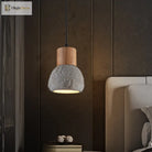 Enrich Your Space With Industrial Charm And Natural Beauty: The Cement Ceiling Light Wood Dome