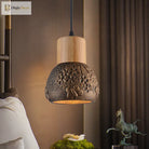 Enrich Your Space With Industrial Charm And Natural Beauty: The Cement Ceiling Light Wood Dome