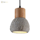 Enrich Your Space With Industrial Charm And Natural Beauty: The Cement Ceiling Light Wood Dome