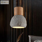 Enrich Your Space With Industrial Charm And Natural Beauty: The Cement Ceiling Light Wood Dome