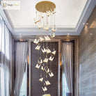 Entrancing Elegance: The Evelyn Butterfly Stair Chandelier Pendant Lighting