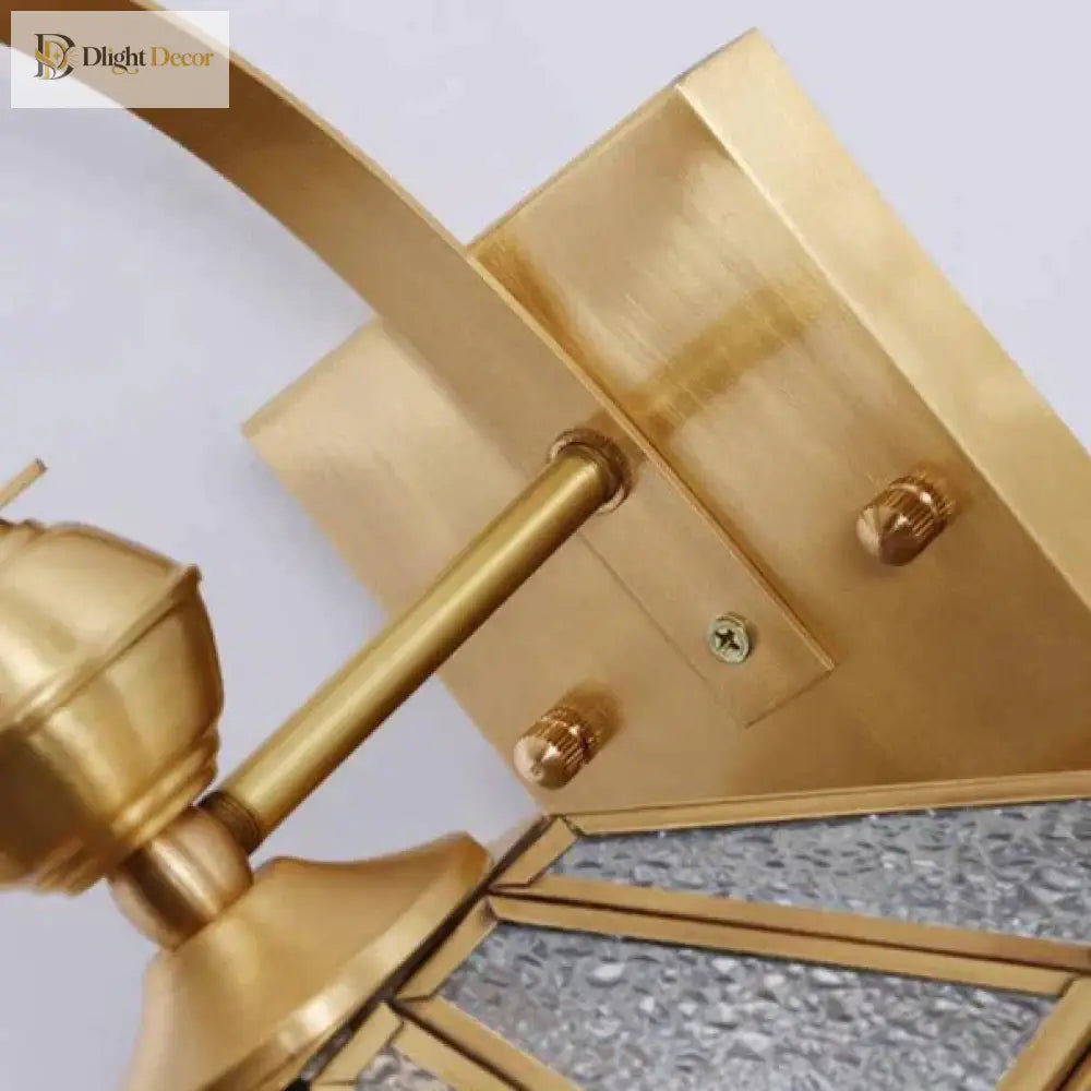 Estelle’s Full Copper Outdoor Waterproof Wall Lamp - Elegant Stair And Balcony Lighting Lamps