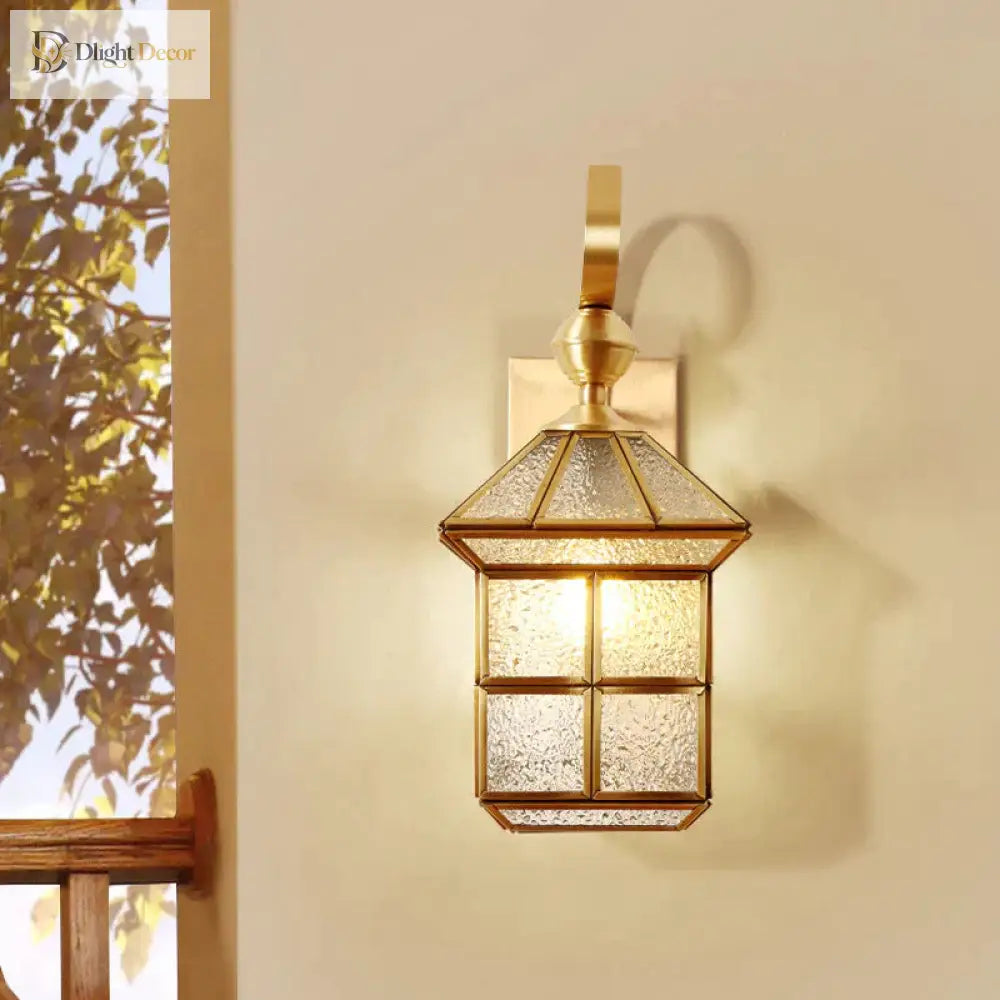 Estelle’s Full Copper Outdoor Waterproof Wall Lamp - Elegant Stair And Balcony Lighting Lamps