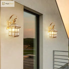 Estelle’s Full Copper Outdoor Waterproof Wall Lamp - Elegant Stair And Balcony Lighting Lamps