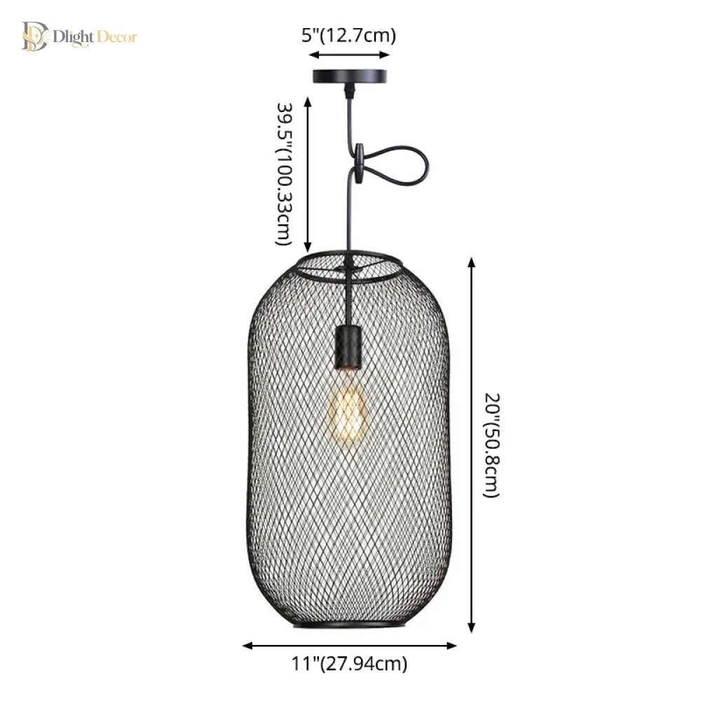 Ethan’s Industrial Wire Mesh Pendant Lamp: A Touch Of Charm