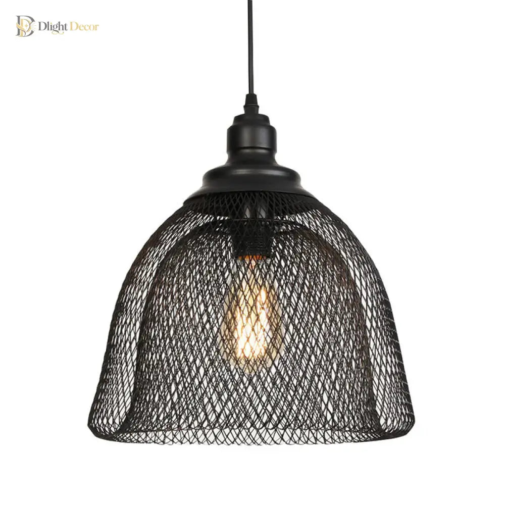 Ethan’s Industrial Wire Mesh Pendant Lamp: A Touch Of Charm