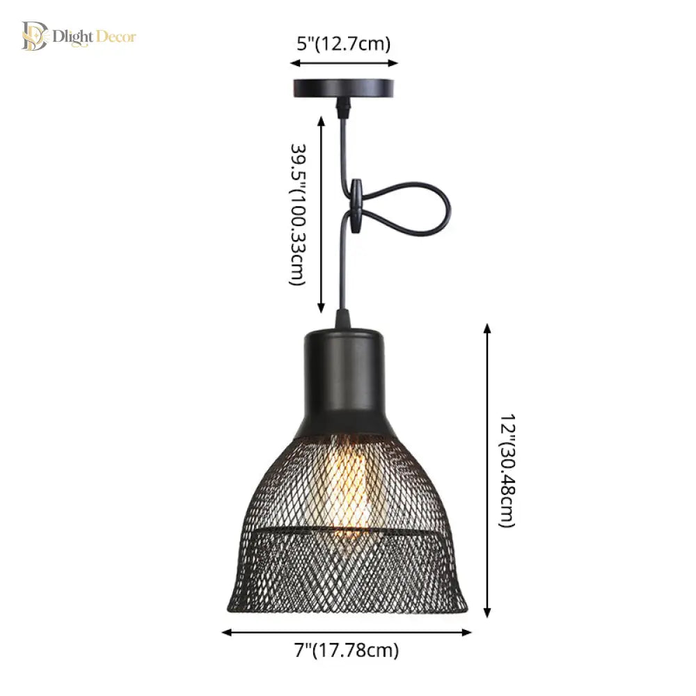 Ethan’s Industrial Wire Mesh Pendant Lamp: A Touch Of Charm