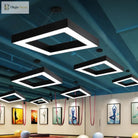 Ethan’s Modern Black Pendant - Adjustable Led Light For Office (Multiple Sizes)