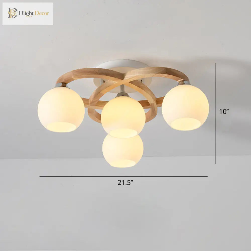 Ethan’s Modern Semi - Flush Chandelier: Warm Lighting And Rustic Charm For Your Bedroom