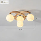 Ethan’s Modern Semi - Flush Chandelier: Warm Lighting And Rustic Charm For Your Bedroom