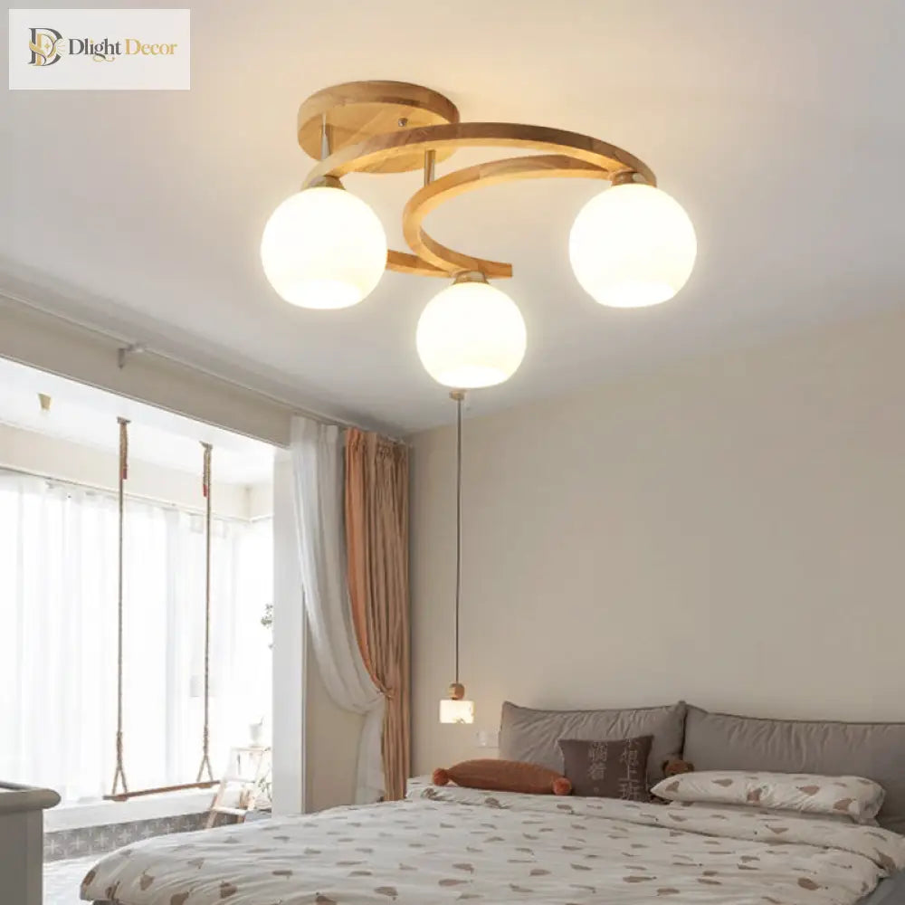 Ethan’s Modern Semi - Flush Chandelier: Warm Lighting And Rustic Charm For Your Bedroom