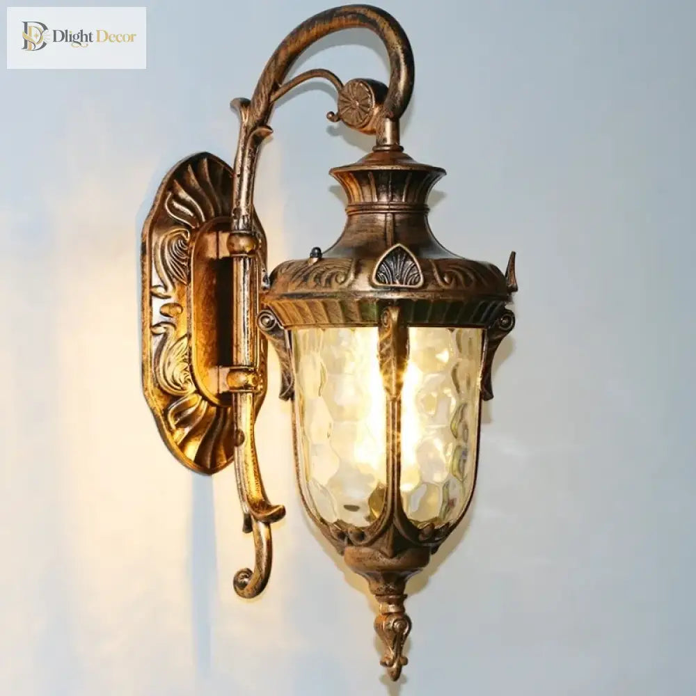 Europe Outdoor Wall Lamp - American Style Retro Exterior Light Waterproof Garden Lighting Wall Lamp
