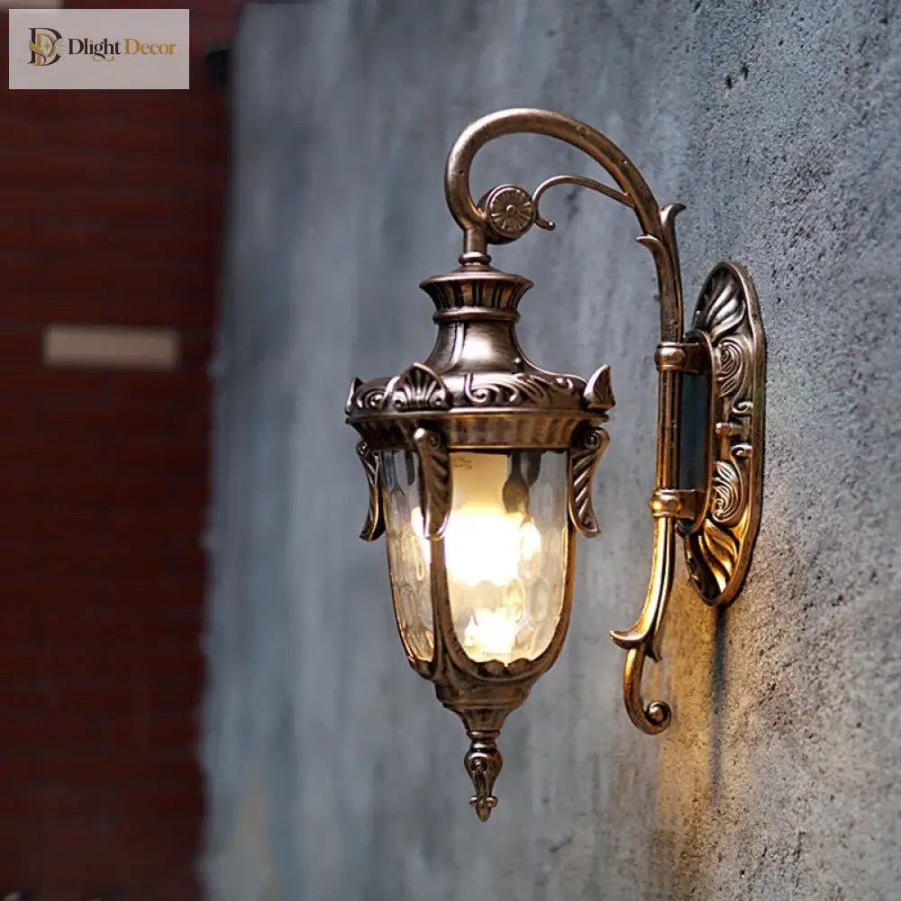 Europe Outdoor Wall Lamp - American Style Retro Exterior Light Waterproof Garden Lighting Wall Lamp