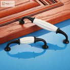 European Ceramic Cabinet Handles – Black and White Wardrobe Drawer Pulls for Kitchen and Furniture Handles