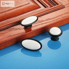 European Ceramic Cabinet Handles – Black and White Wardrobe Drawer Pulls for Kitchen and Furniture Handles