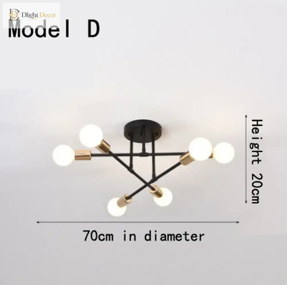 Eva’s Brushed Antique Gold Ceiling Light